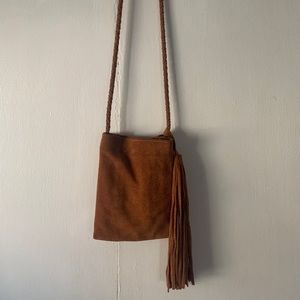 Urban outfitters suede leather pouch bag